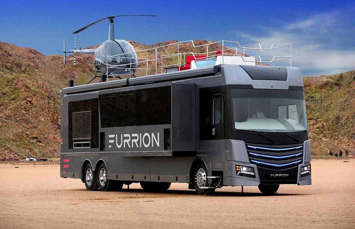 Luxury motorhome with lavish interior