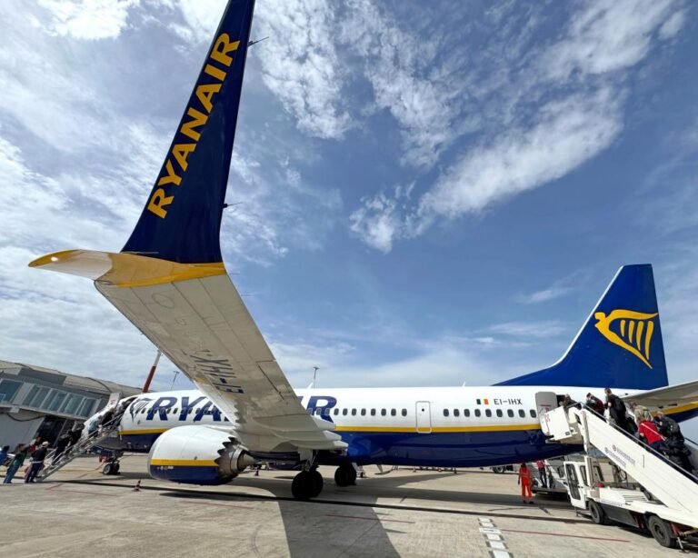 ryanair plane taking off