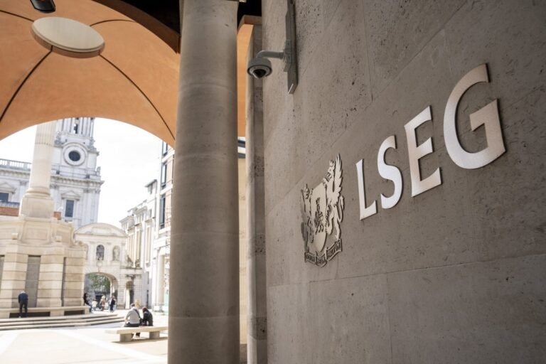 London stock market graph showing growth