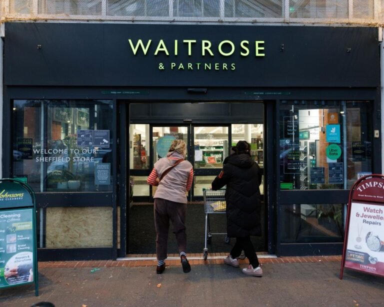 Deeside water bottles with Waitrose warning label